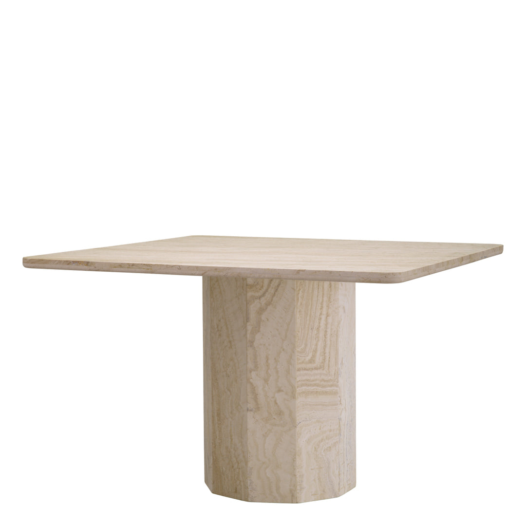Eichholtz Eettafel Piazza Travertine Vierkant 120 cm