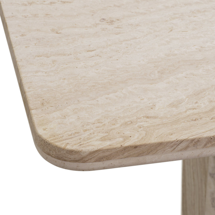 Eichholtz Eettafel Piazza Travertine Vierkant 120 cm