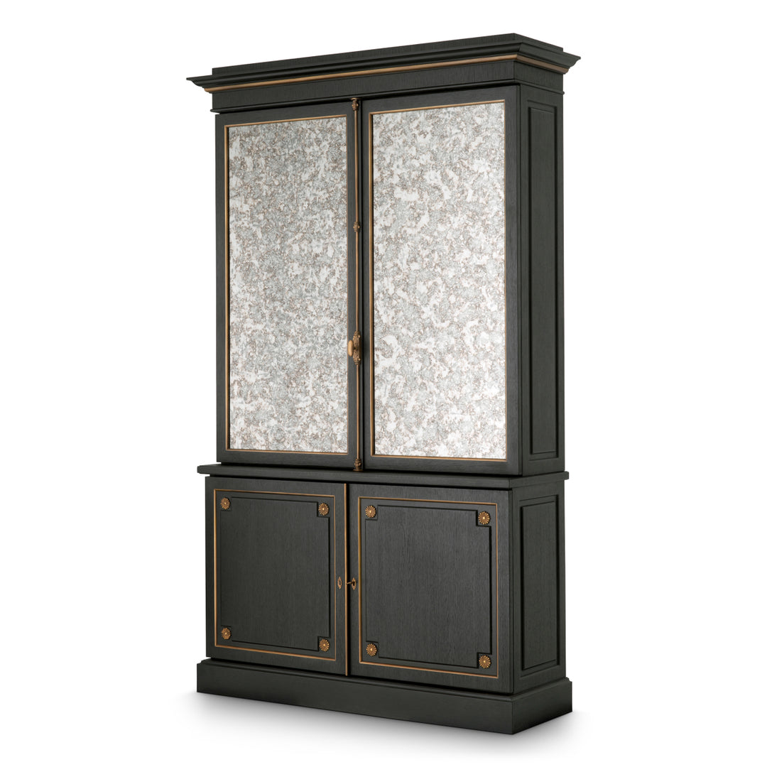 Eichholtz Barkast Kellam Black Antique Mirror
