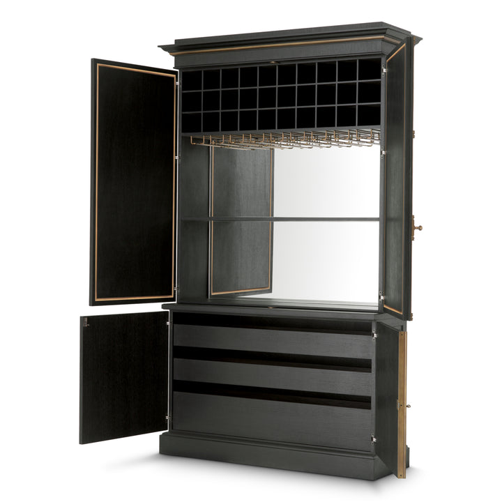 Eichholtz Barkast Kellam Black Antique Mirror