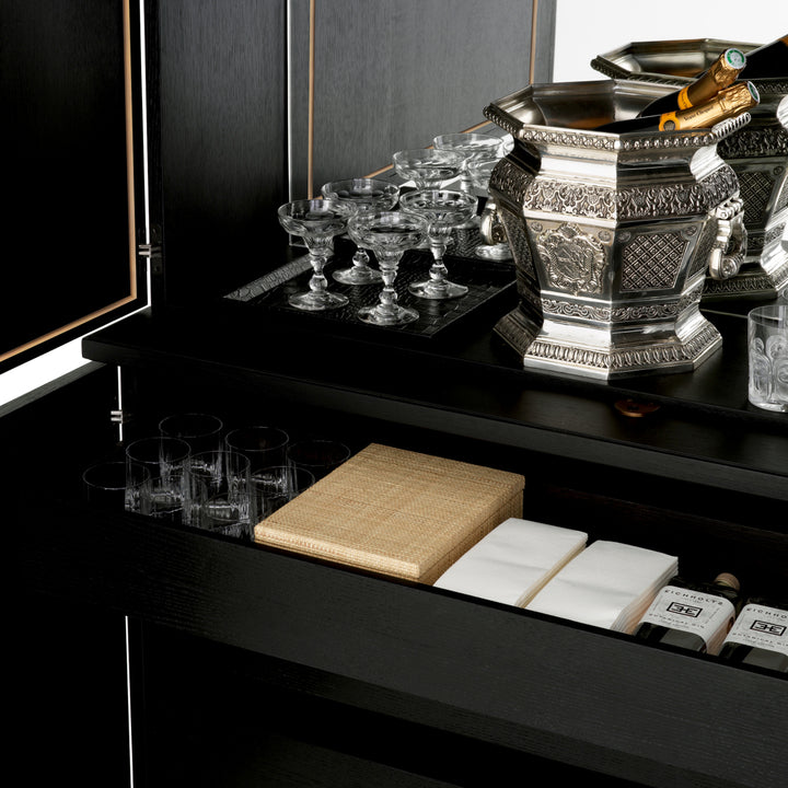 Eichholtz Barkast Kellam Black Antique Mirror
