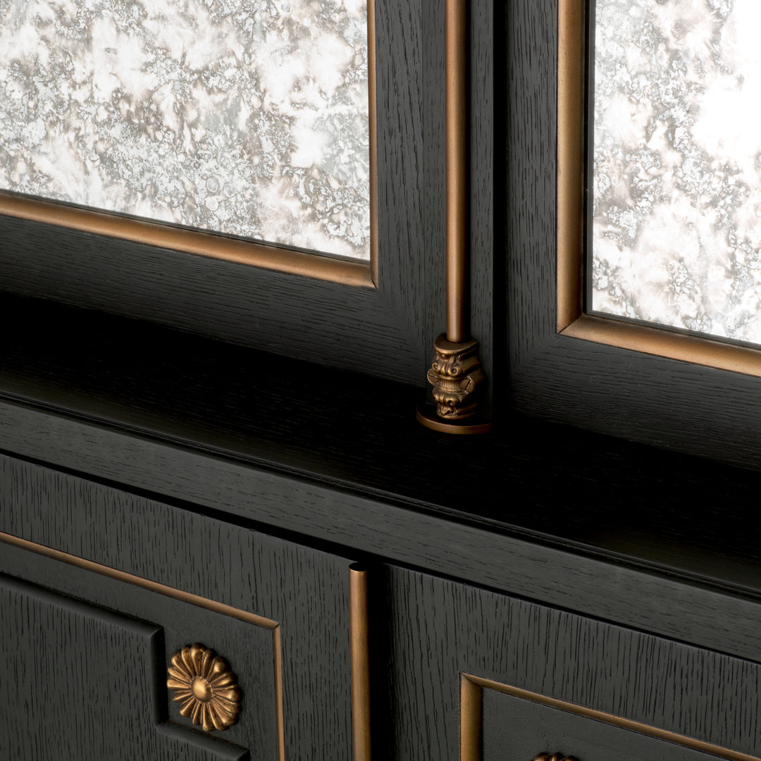Eichholtz Barkast Kellam Black Antique Mirror