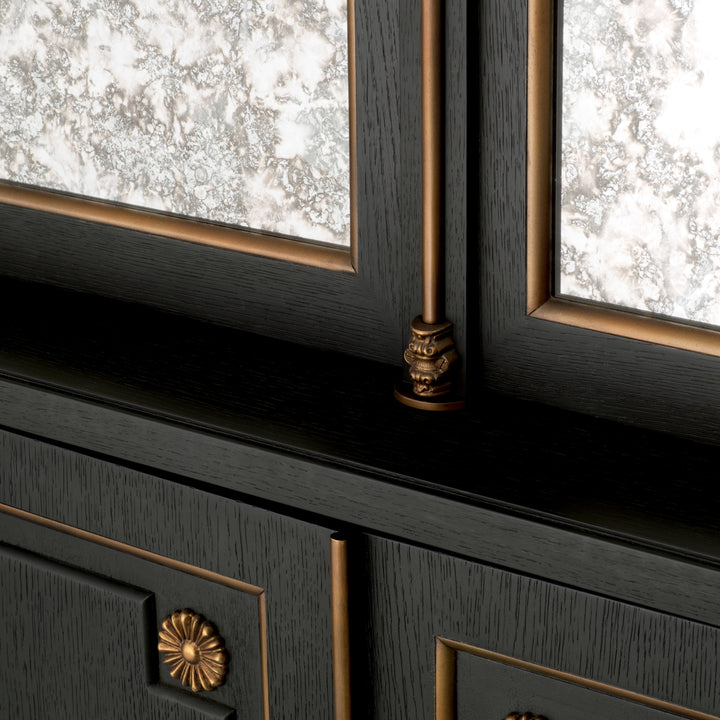 Eichholtz Barkast Kellam Black Antique Mirror