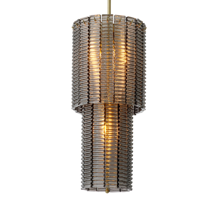 Eichholtz Kroonluchter Imperial S Brushed Brass Smoke Glass