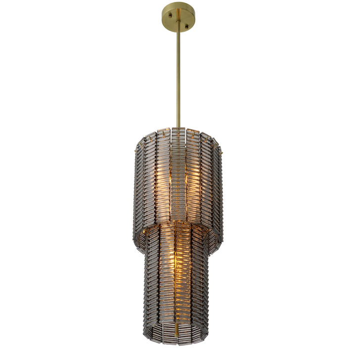Eichholtz Kroonluchter Imperial S Brushed Brass Smoke Glass