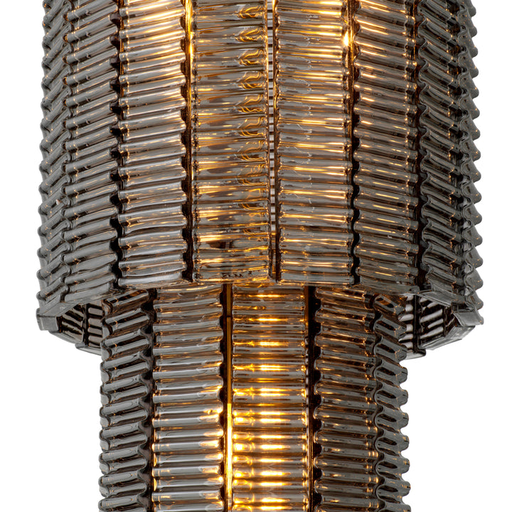 Eichholtz Kroonluchter Imperial S Brushed Brass Smoke Glass