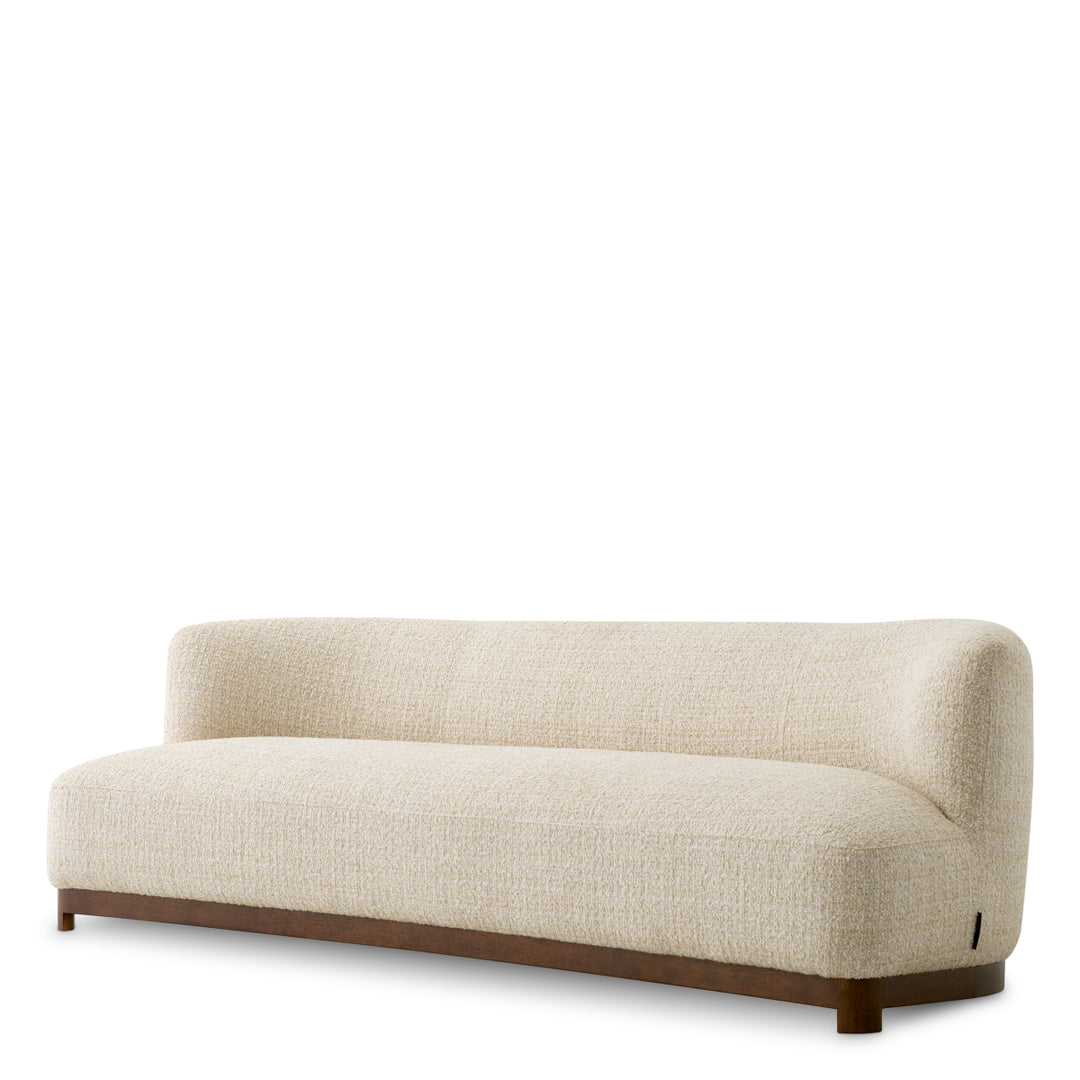 Eichholtz Bank Stelvio Winslow Chenille Beige Walnut
