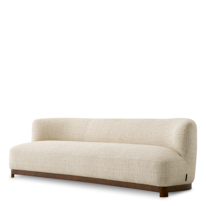 Eichholtz Bank Stelvio Winslow Chenille Beige Walnut