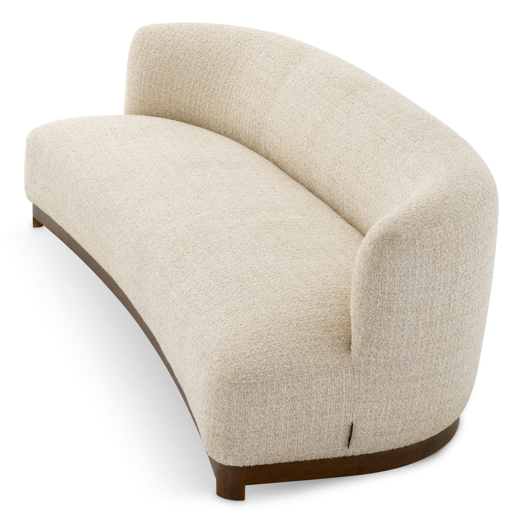 Eichholtz Bank Stelvio Winslow Chenille Beige Walnut