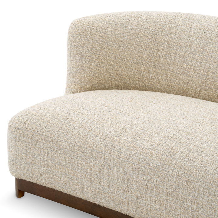 Eichholtz Bank Stelvio Winslow Chenille Beige Walnut