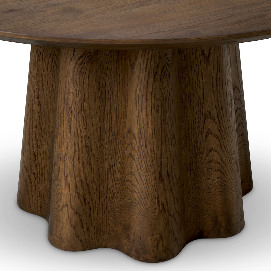 Eichholtz Eettafel Papyrus Dark Brown Oak Rond 140 cm