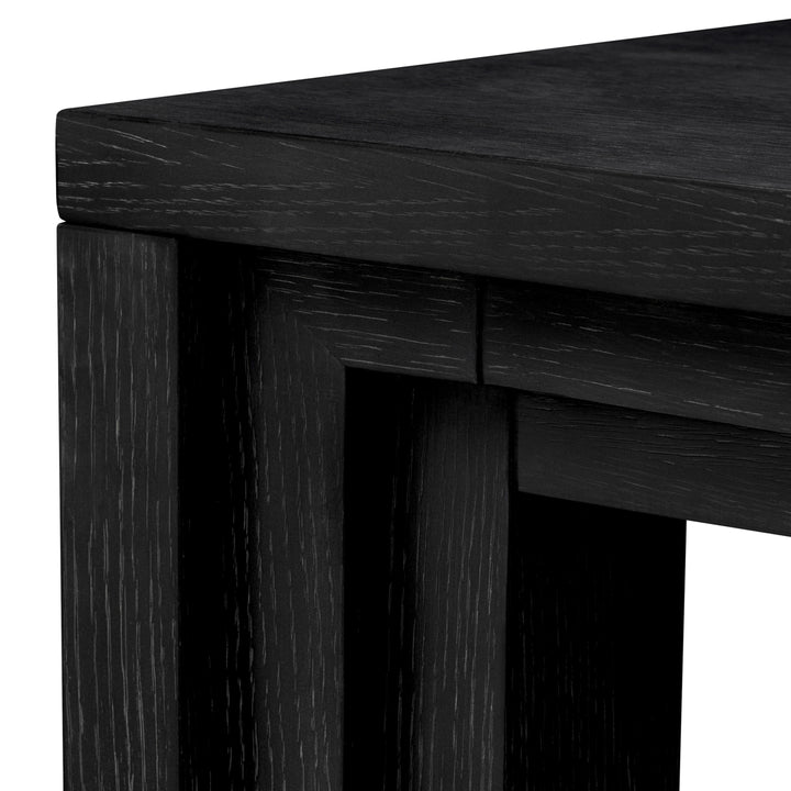 Eichholtz Eettafel Metropolitan Black Open Grain