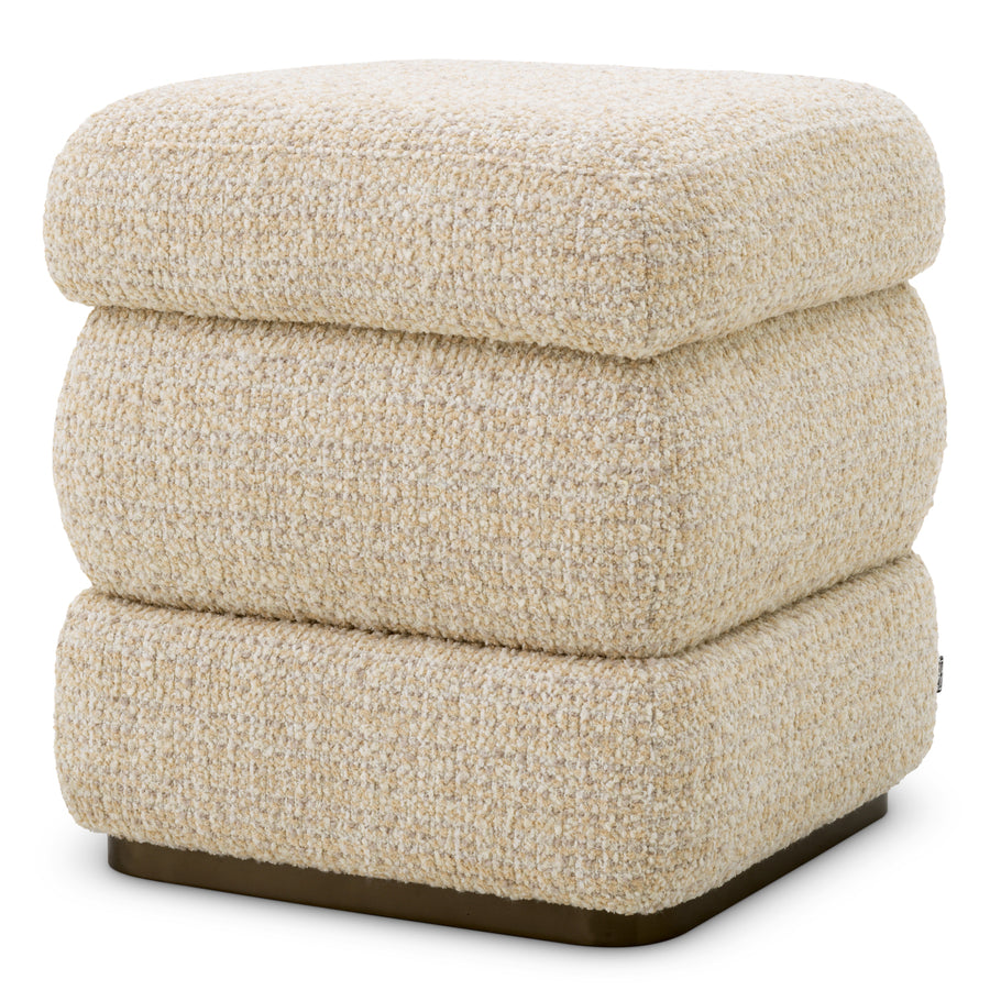 Eichholtz Ottoman Fifth Winslow chenille beige – afbeelding 1