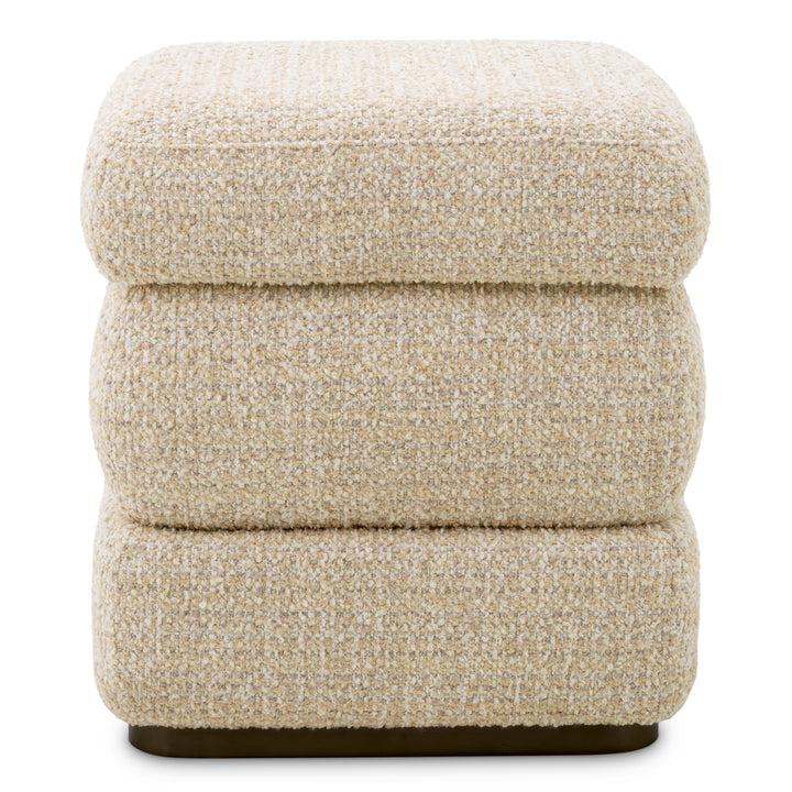 Eichholtz Ottoman Fifth Winslow chenille beige – afbeelding 3