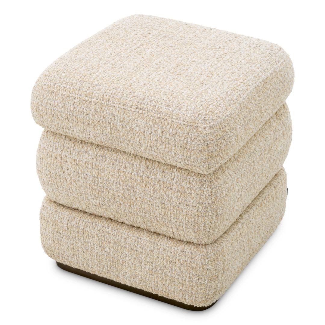 Eichholtz Ottoman Fifth Winslow chenille beige – afbeelding 4