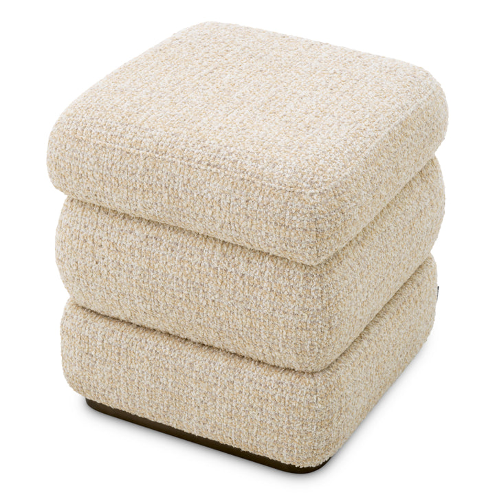 Eichholtz Ottoman Fifth Winslow chenille beige – afbeelding 4