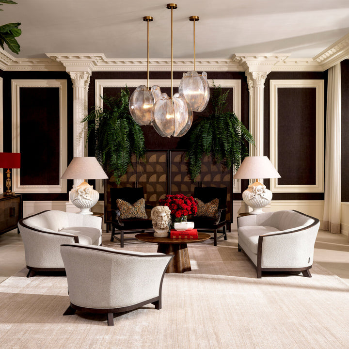 Eichholtz Bank Bleecker Palmer Beige Mahogany Look