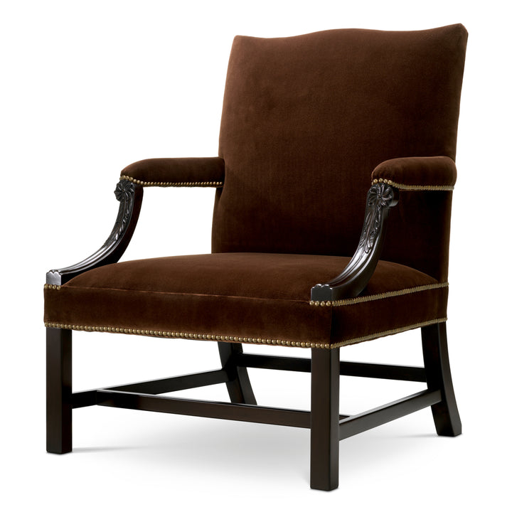 Eichholtz Fauteuil Elisha Sonoma Brown Velvet
