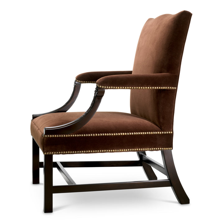 Eichholtz Fauteuil Elisha Sonoma Brown Velvet