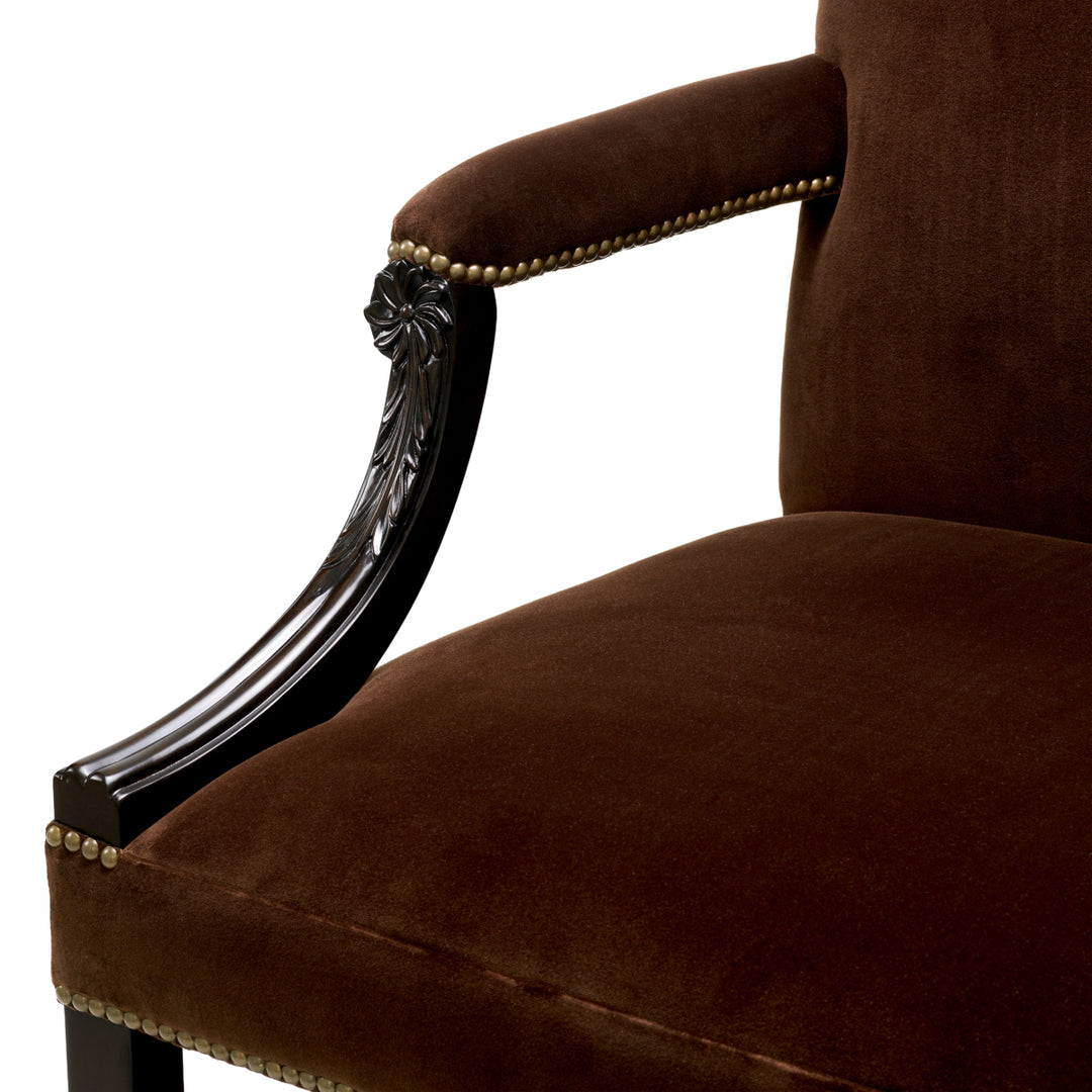 Eichholtz Fauteuil Elisha Sonoma Brown Velvet