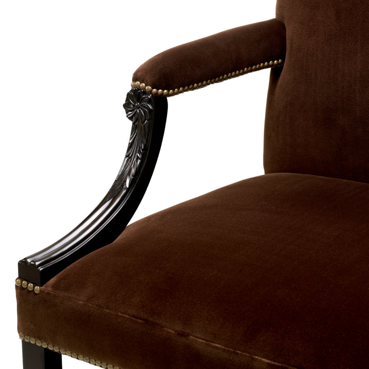 Eichholtz Fauteuil Elisha Sonoma Brown Velvet
