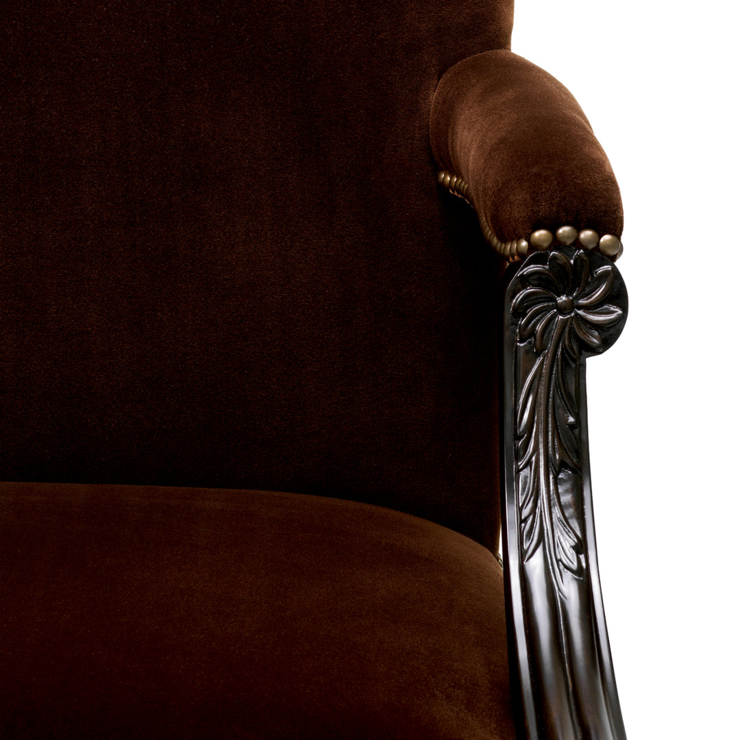 Eichholtz Fauteuil Elisha Sonoma Brown Velvet
