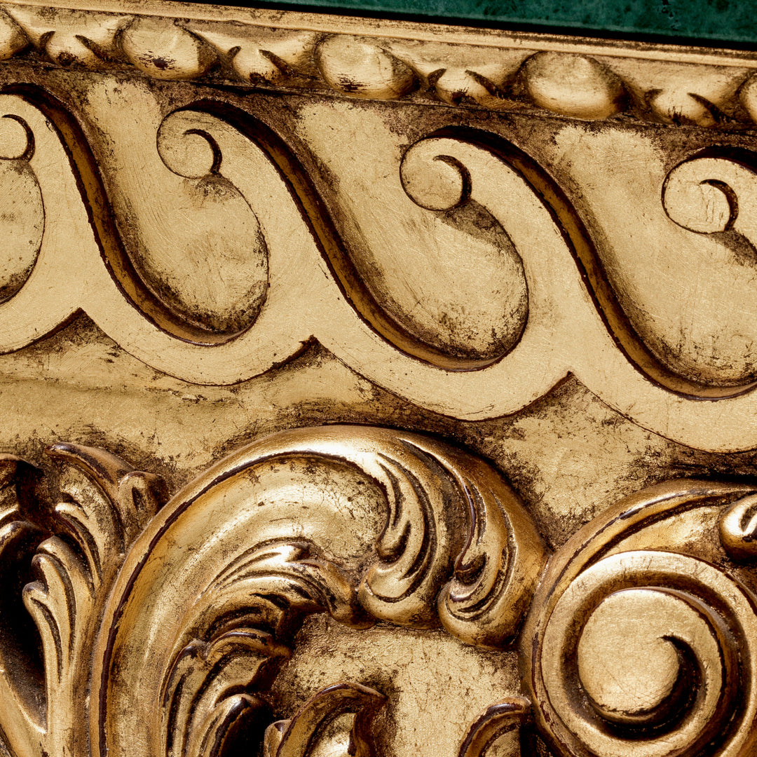 Eichholtz Salontafel Matthias Antiqued Gold Leaf Green Marble