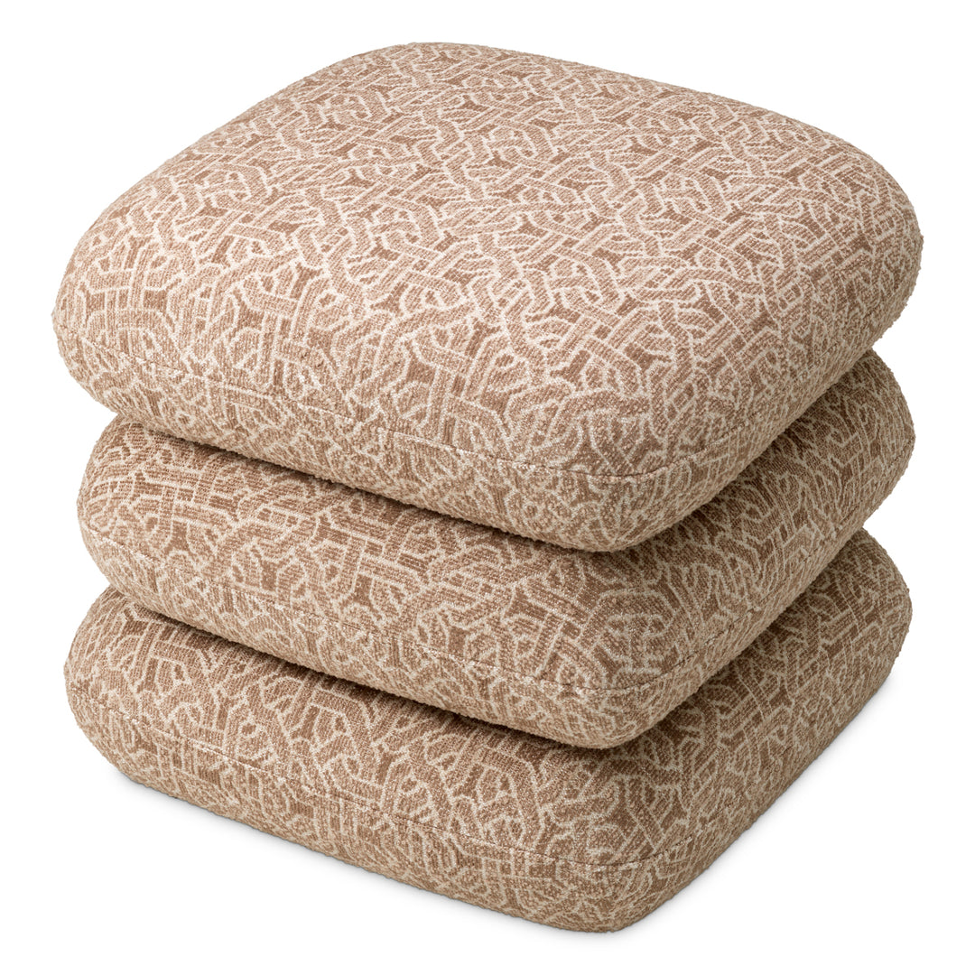 Eichholtz Ottoman Greenwich Frieze jacquard beige