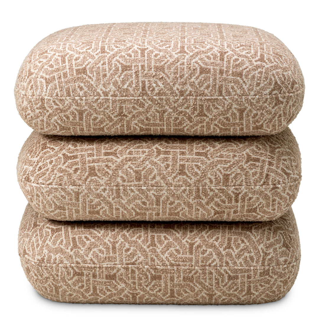 Eichholtz Ottoman Greenwich Frieze jacquard beige