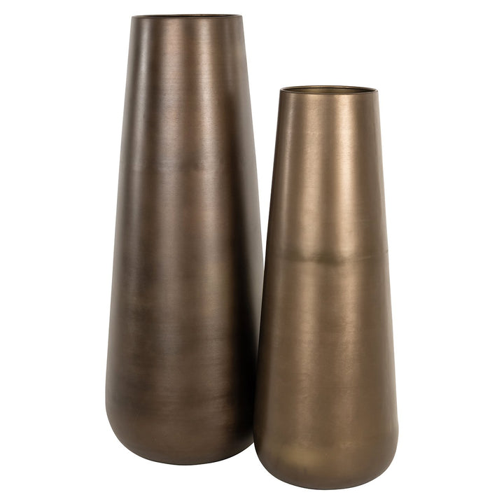 Kenza small antique brass vase