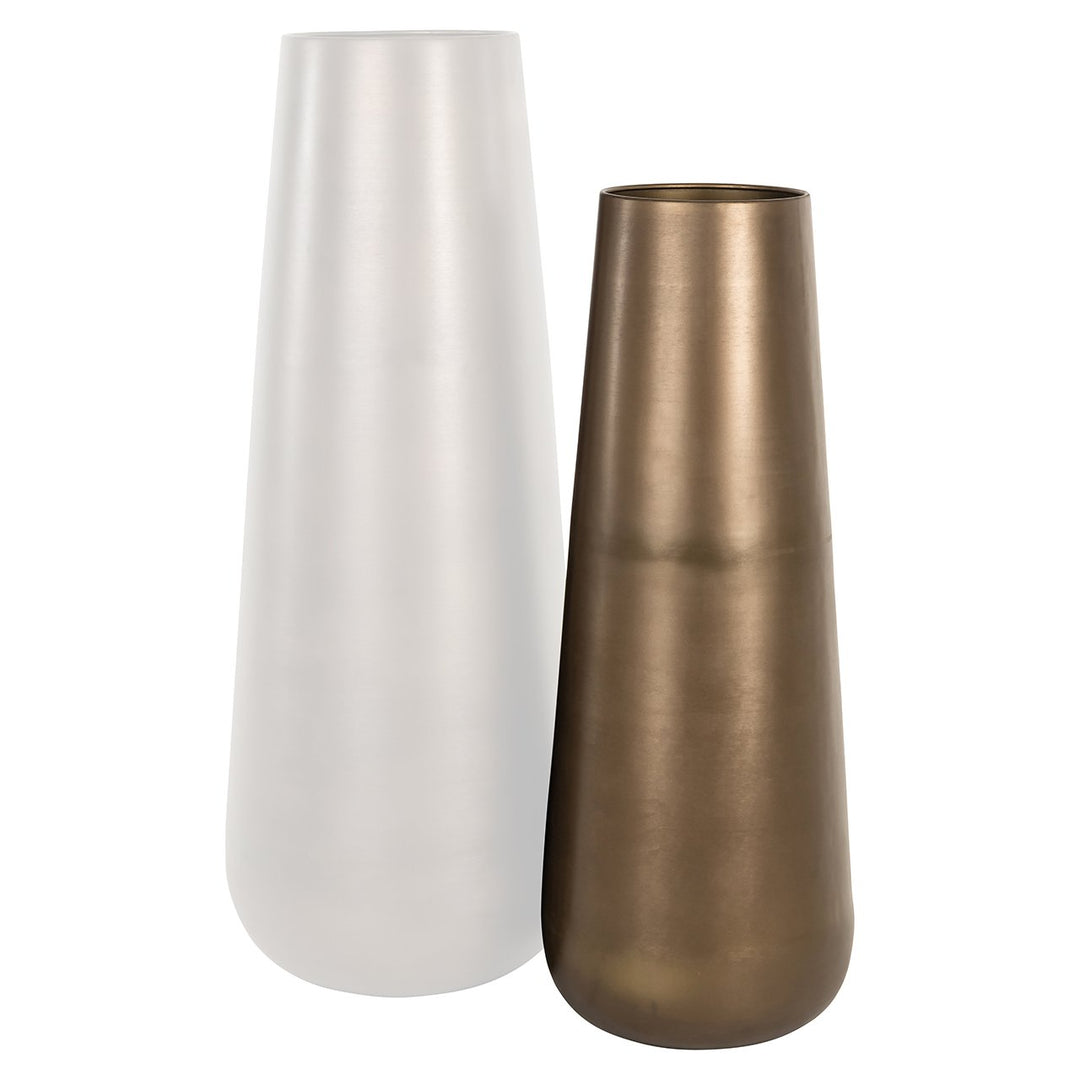 Kenza small antique brass vase