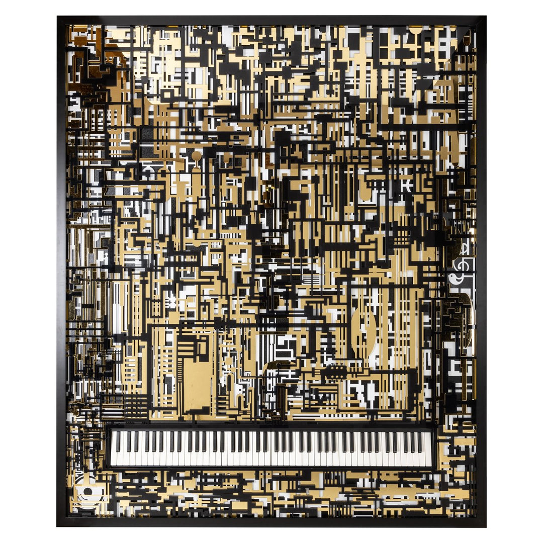 Wanddecoratie Wibi Zwart/Goud