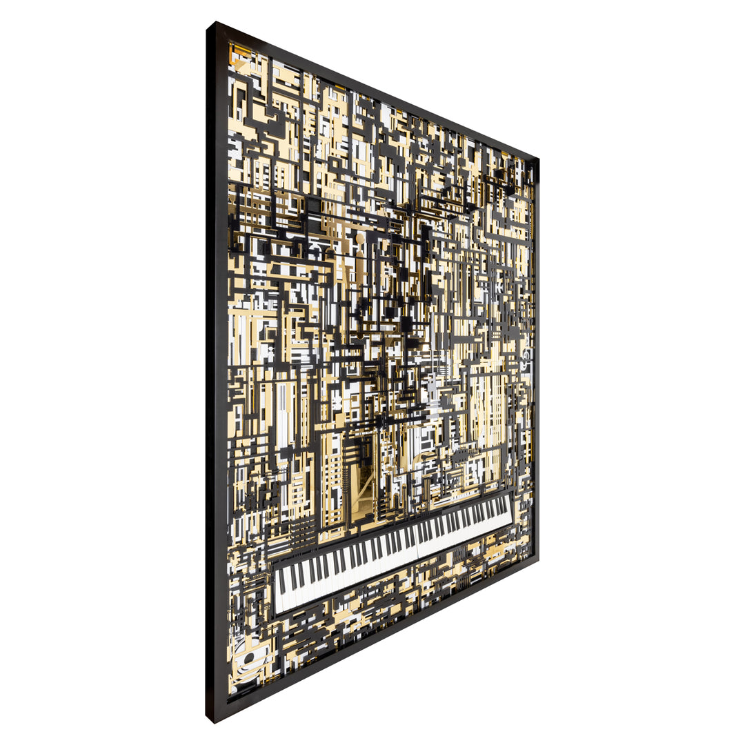 Wanddecoratie Wibi Zwart/Goud