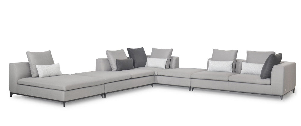 GIULIA Hoekbank Midden Grijs Hopsack