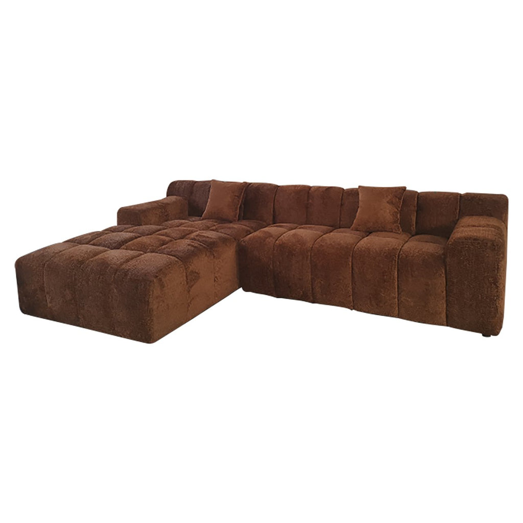 Sofa Cube 3-Sitzer + Lounge links (Be Lovely 603 Zimt)