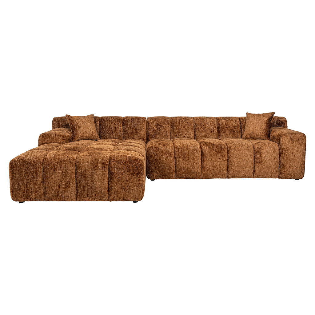 Sofa Cube 3-Sitzer + Lounge links (Be Lovely 603 Zimt)