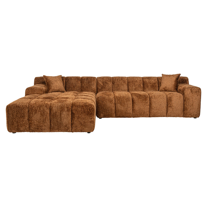 Sofa Cube 3-Sitzer + Lounge links (Be Lovely 603 Zimt)
