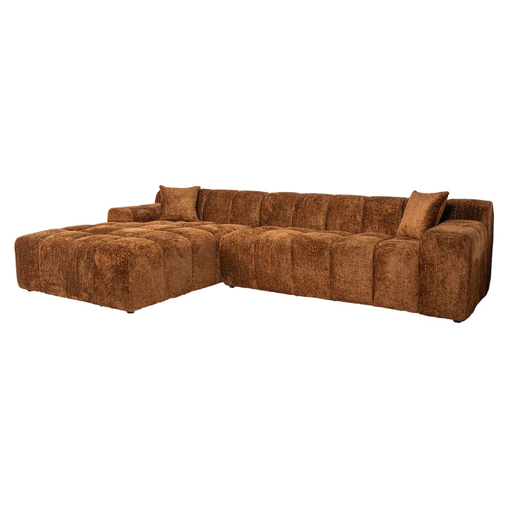 Sofa Cube 3-Sitzer + Lounge links (Be Lovely 603 Zimt)