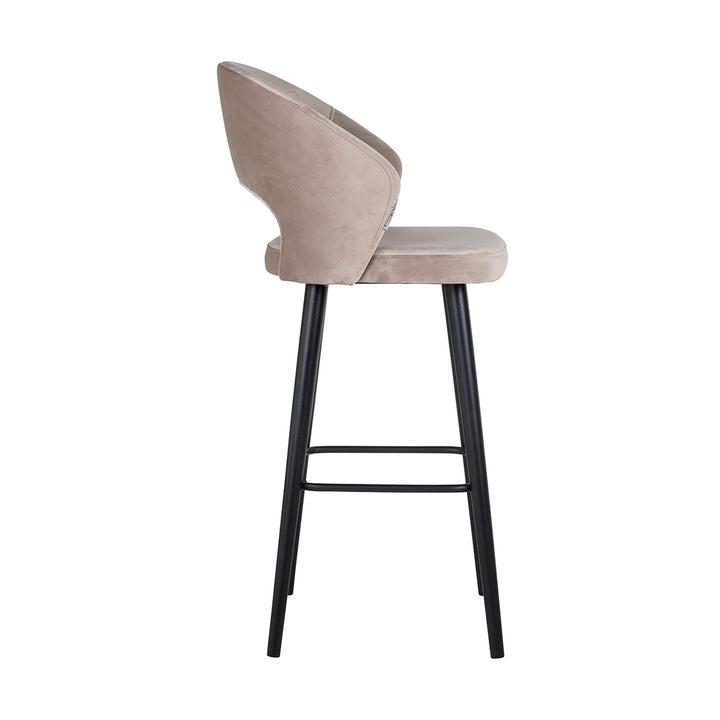 Bar chair Savoy khaki velvet (Quartz Khaki 903)