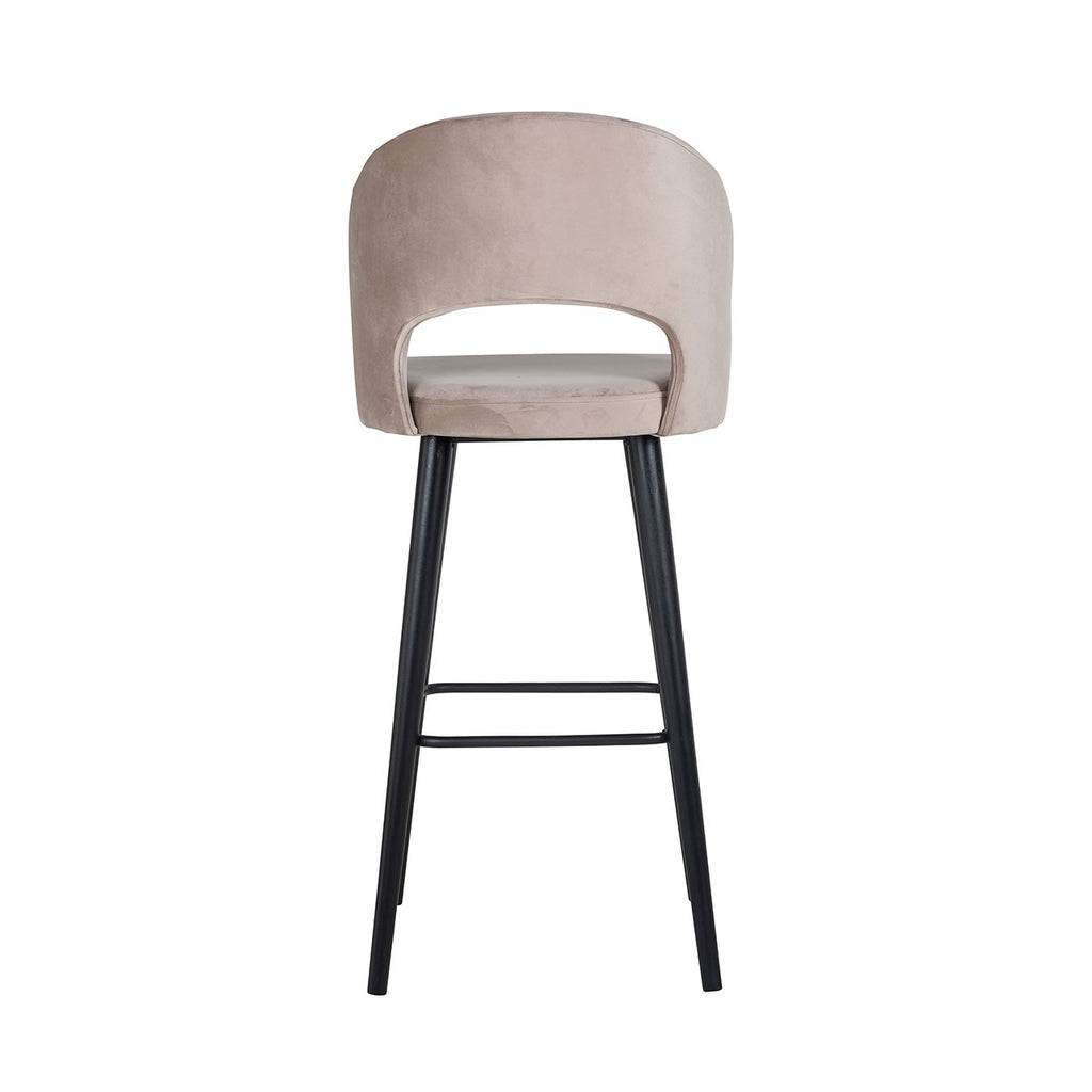 Bar chair Savoy khaki velvet (Quartz Khaki 903)