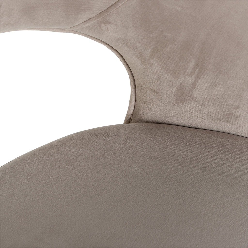 Bar chair Savoy khaki velvet (Quartz Khaki 903)