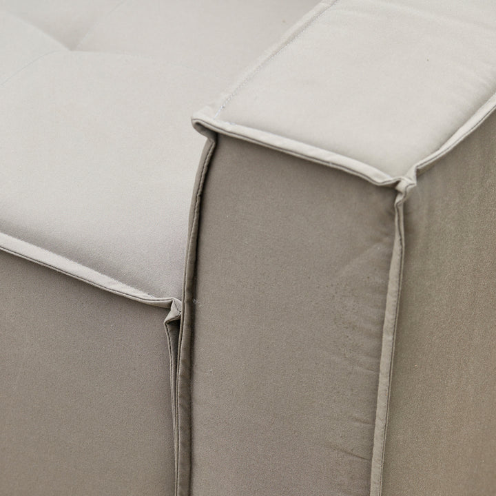 Bellagio Ecksofa für den Außenbereich, rechts, Eiche