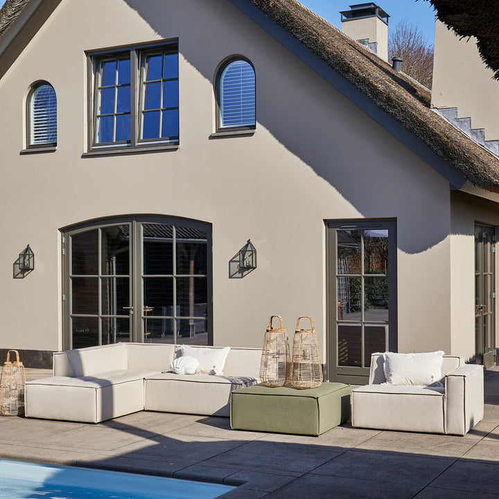 Bellagio Ecksofa für den Außenbereich, rechts, Eiche
