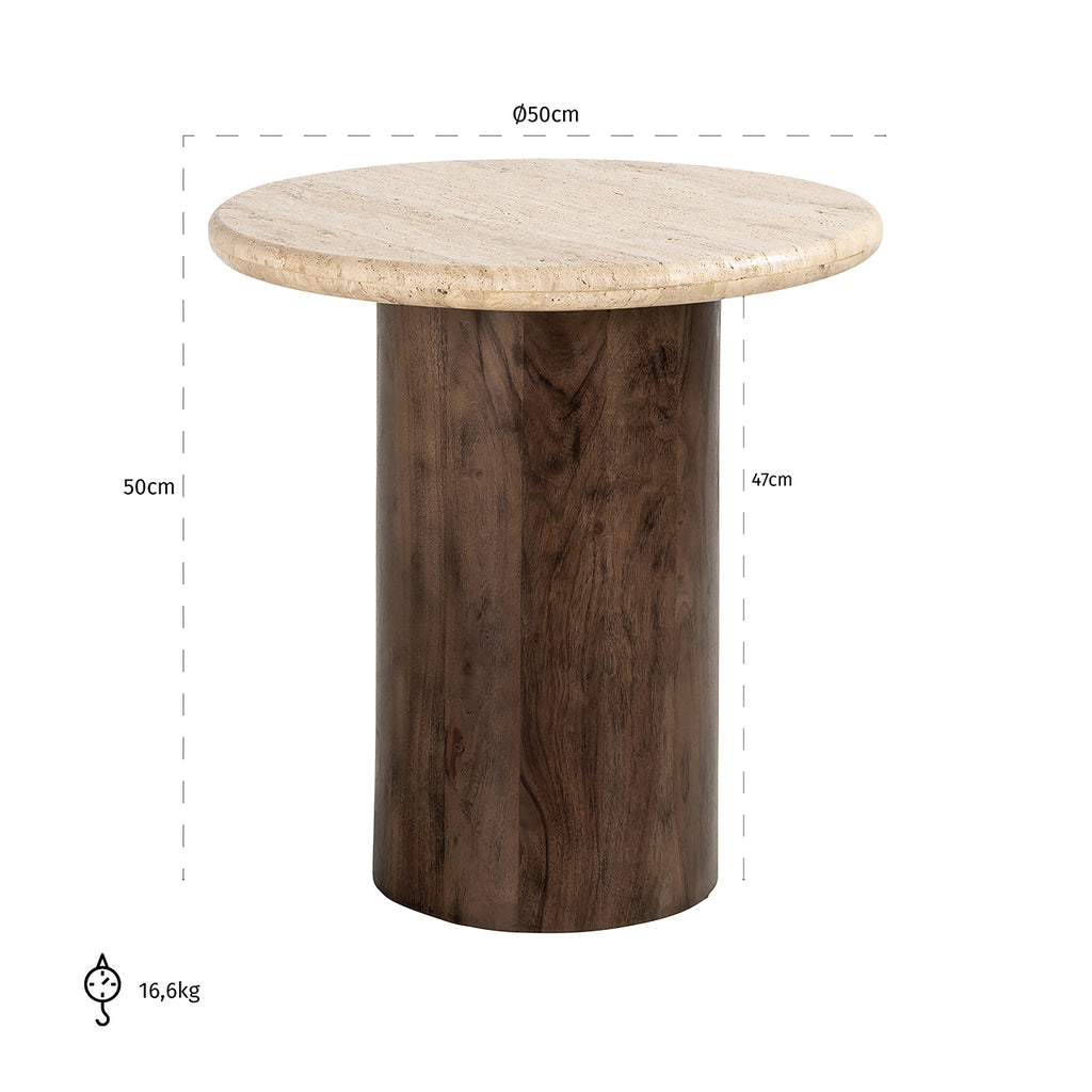 Side table Douglas 50Ø (Bruin)