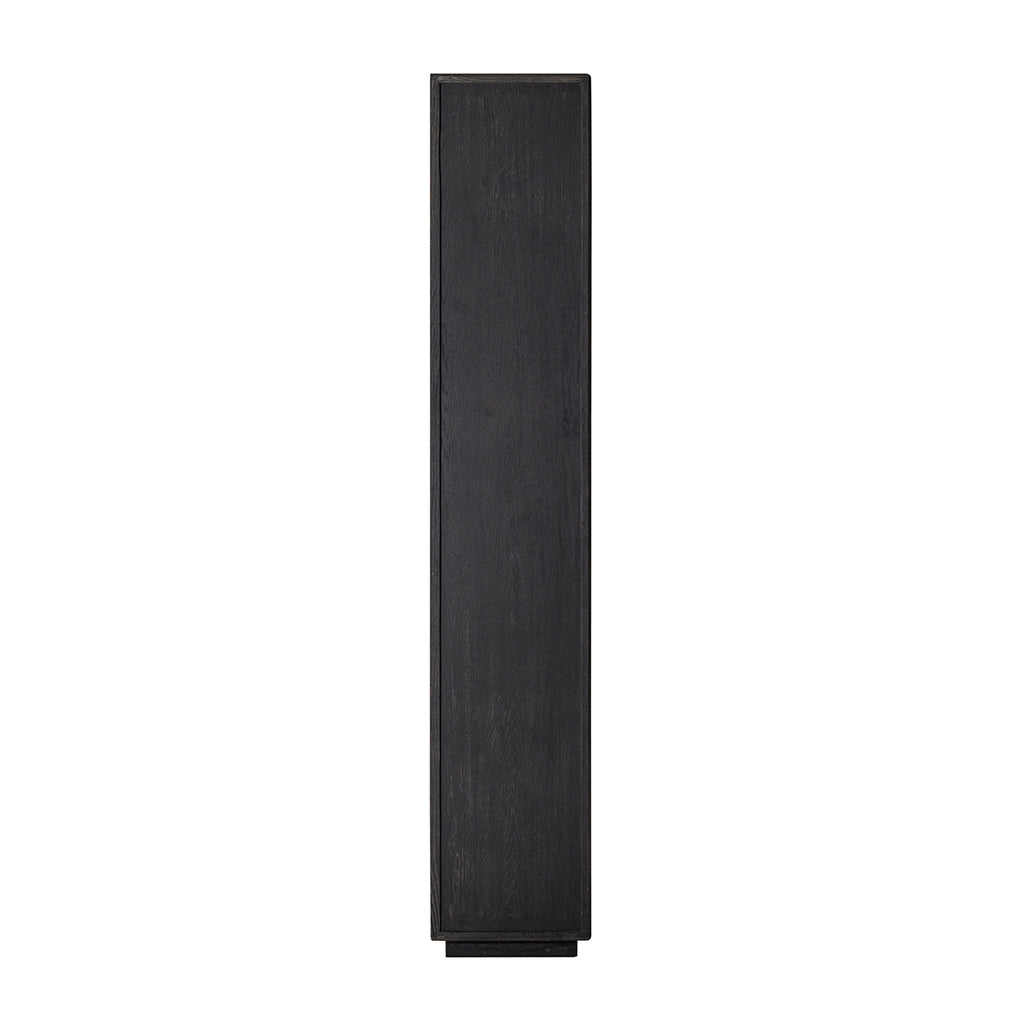 Bookcase Black Bone Brass 2-doors (Black rustic)