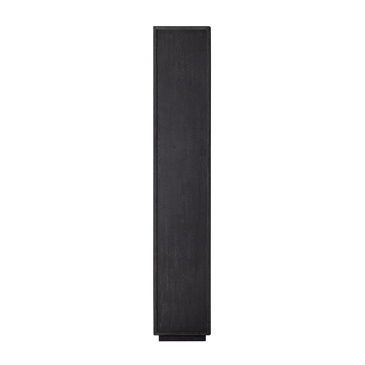 Bookcase Black Bone Brass 2-doors (Black rustic)