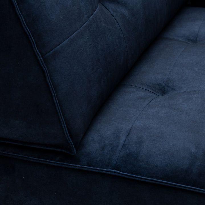 Rivièra Maison Brandon Chaiselongue Rechts Samt Estate Blue