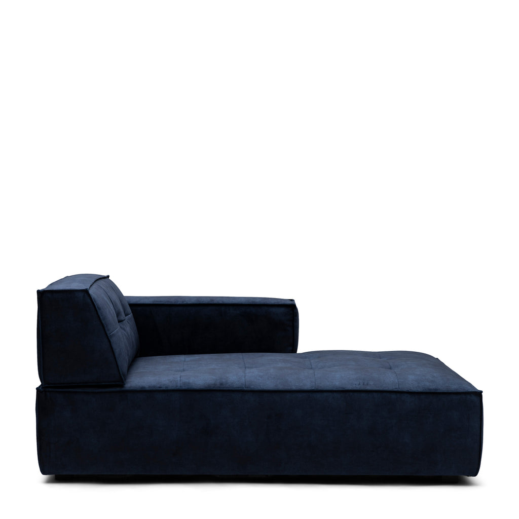 Rivièra Maison Brandon Chaiselongue Rechts Samt Estate Blue