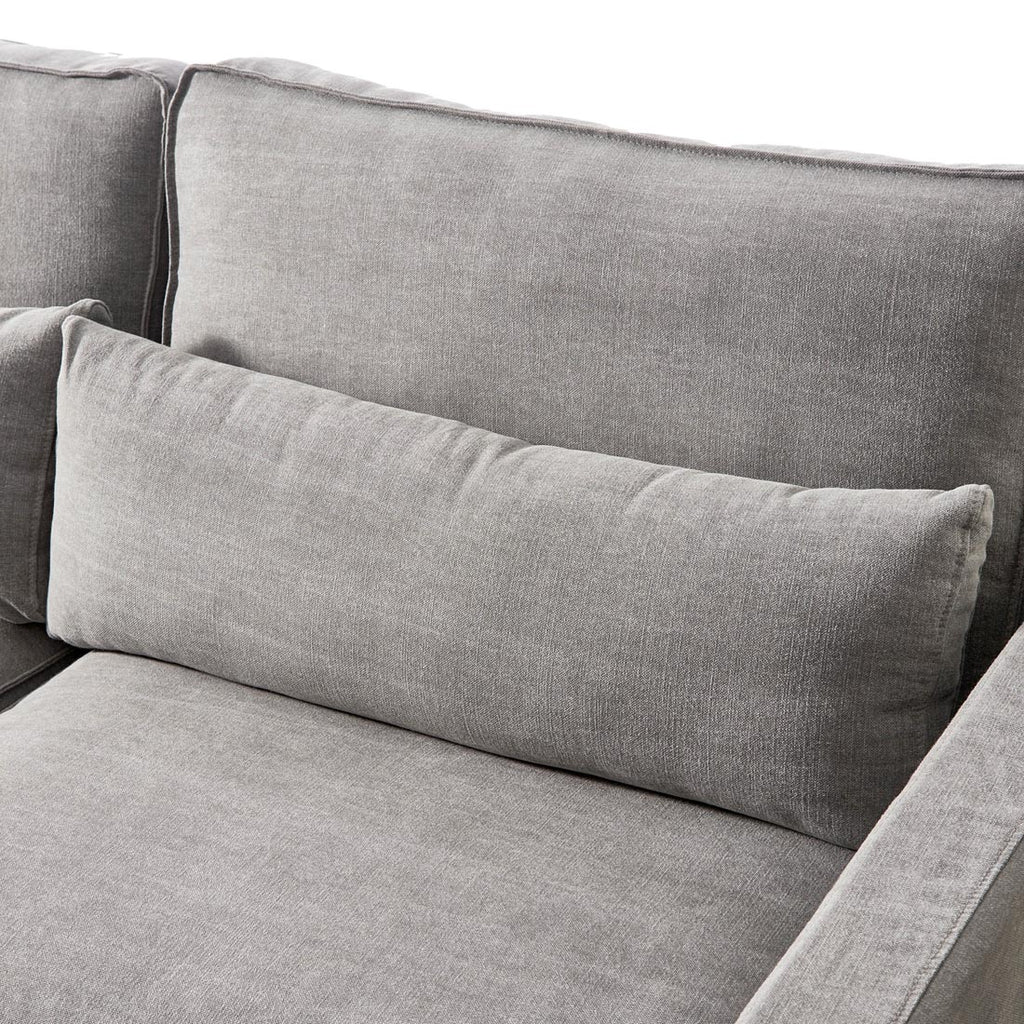Rivièra Maison Brompton Cross Hoekbank Left,washed cotton,grey