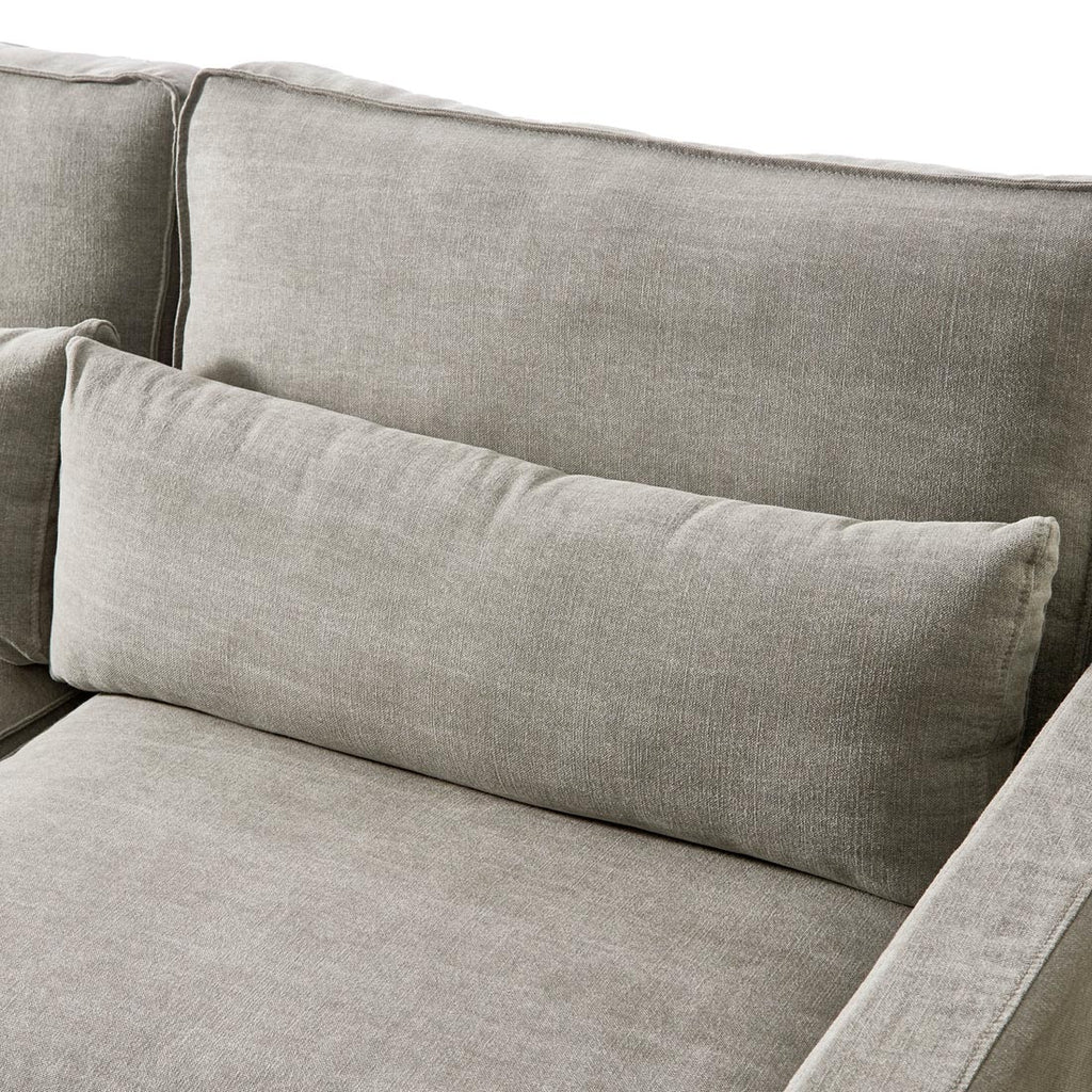 Rivièra Maison Brompton Cross Hoekbank Left,washed cotton,stone